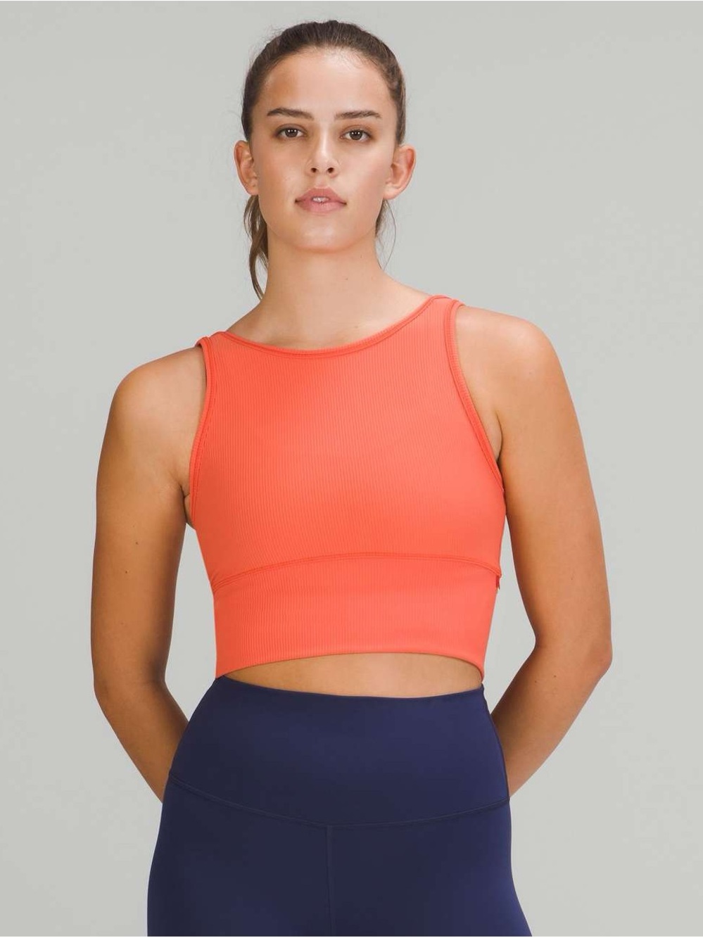 Lululemon Power Pivot Ribbed Tank Top
Warm Coral